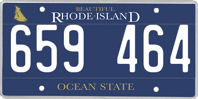 RI license plate 659464