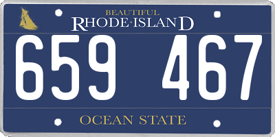 RI license plate 659467