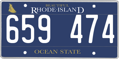 RI license plate 659474