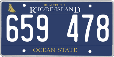 RI license plate 659478