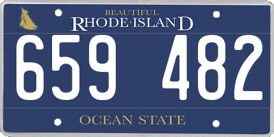 RI license plate 659482