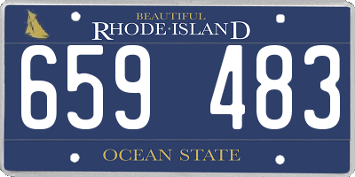 RI license plate 659483