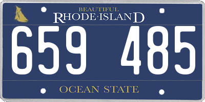 RI license plate 659485