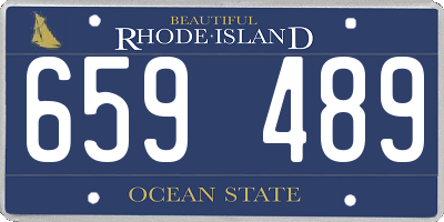 RI license plate 659489