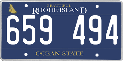 RI license plate 659494