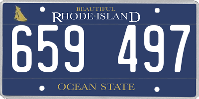 RI license plate 659497