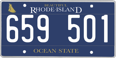 RI license plate 659501