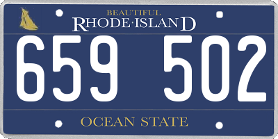 RI license plate 659502