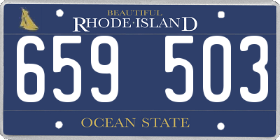 RI license plate 659503