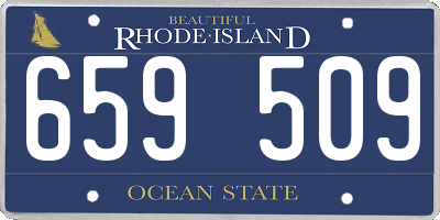 RI license plate 659509