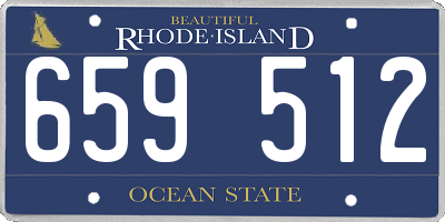 RI license plate 659512
