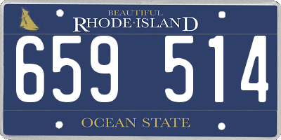 RI license plate 659514