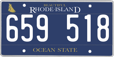 RI license plate 659518