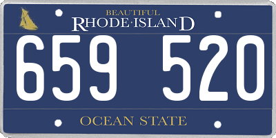 RI license plate 659520