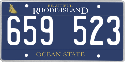RI license plate 659523