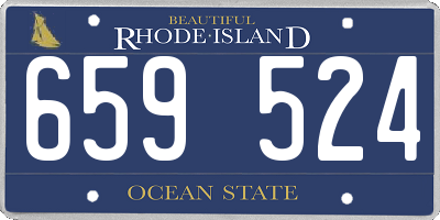 RI license plate 659524