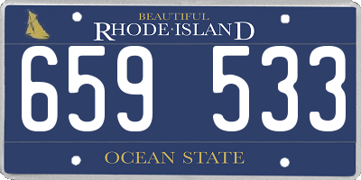 RI license plate 659533
