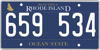 RI license plate 659534