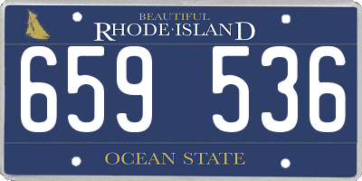 RI license plate 659536