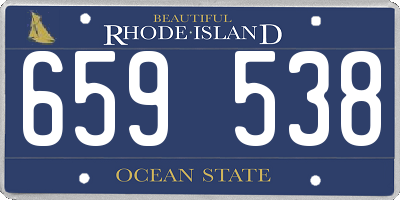 RI license plate 659538