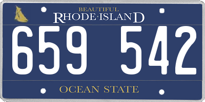 RI license plate 659542