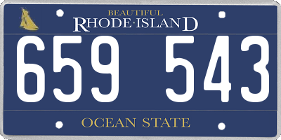 RI license plate 659543