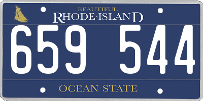 RI license plate 659544