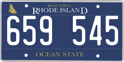 RI license plate 659545