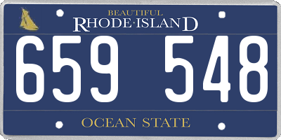 RI license plate 659548