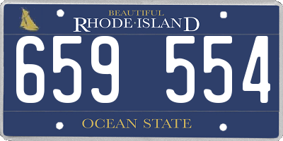 RI license plate 659554