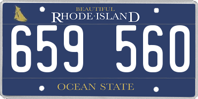RI license plate 659560