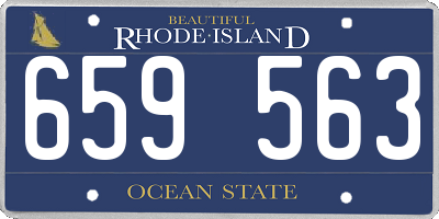 RI license plate 659563