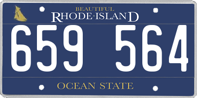 RI license plate 659564