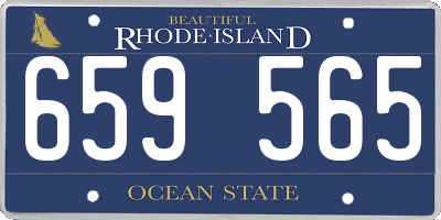 RI license plate 659565