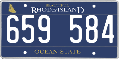 RI license plate 659584
