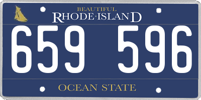 RI license plate 659596
