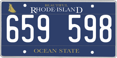 RI license plate 659598