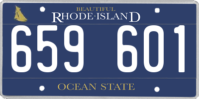 RI license plate 659601