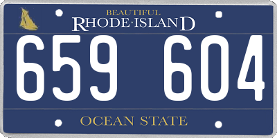 RI license plate 659604
