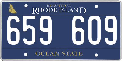 RI license plate 659609