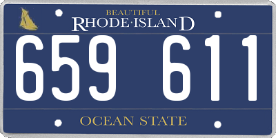 RI license plate 659611