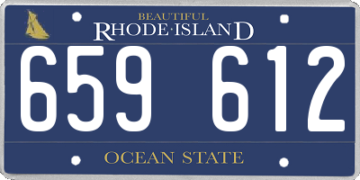 RI license plate 659612