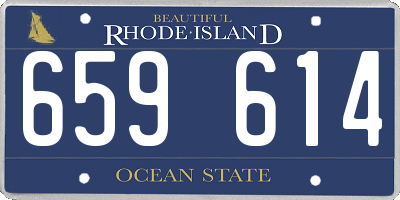 RI license plate 659614