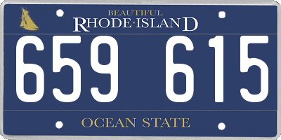 RI license plate 659615