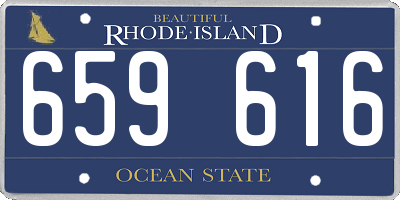RI license plate 659616