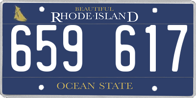 RI license plate 659617