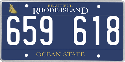 RI license plate 659618