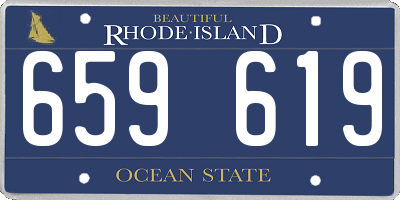 RI license plate 659619