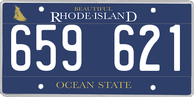 RI license plate 659621