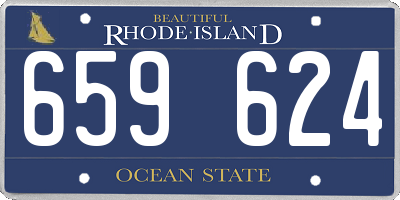 RI license plate 659624